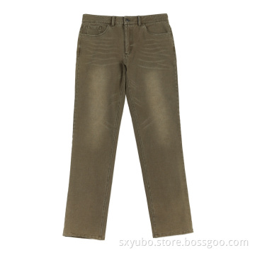 Popular Men's 96% Cotton 4% Spandex Knitted Jeans